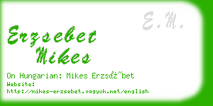 erzsebet mikes business card